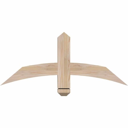 Ekena Millwork Bellingham Smooth Timber Gable Bracket, Douglas Fir, 36"W x 15"H x 3 1/2"D x 3 1/2"F, 10/12 Pitch GBW036X15X0404BEL00SDF